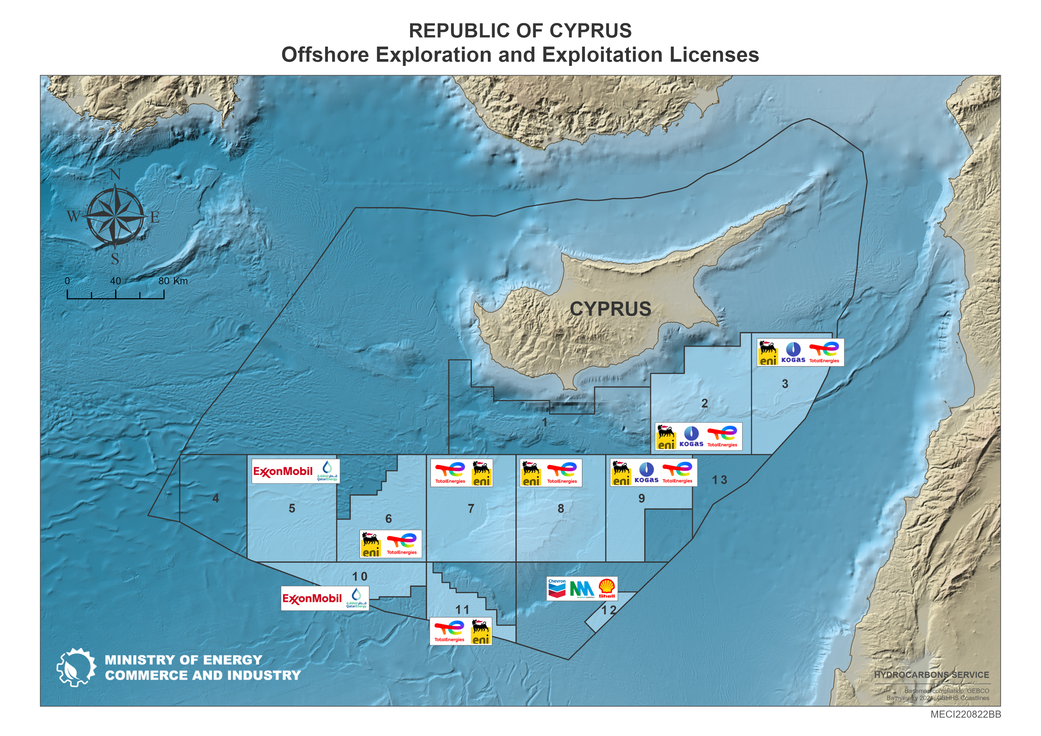 Offshore Exploration and Exploitation Licenses of the Republic of Cyprus